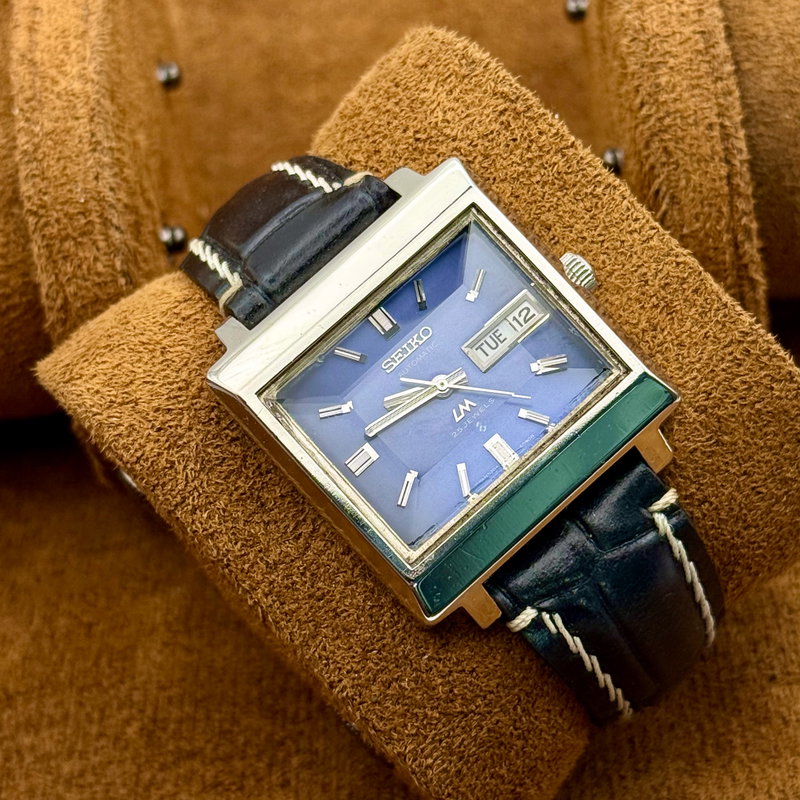 Seiko Seiko - Seiko LM "Gradient Blue Sunburst" 反光 (Hankō) – Reflected Light - No Reserve Price - 5606-5080 - Men - 1972 vintage watch - image 8