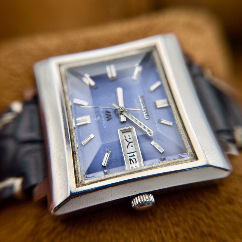 Seiko Seiko - Seiko LM "Gradient Blue Sunburst" 反光 (Hankō) – Reflected Light - No Reserve Price - 5606-5080 - Men - 1972 vintage watch - image 11