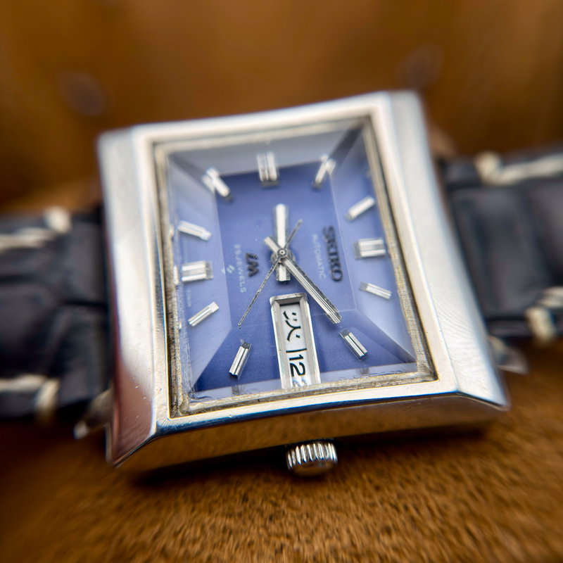 Seiko Seiko - Seiko LM "Gradient Blue Sunburst" 反光 (Hankō) – Reflected Light - No Reserve Price - 5606-5080 - Men - 1972 vintage watch - image 12