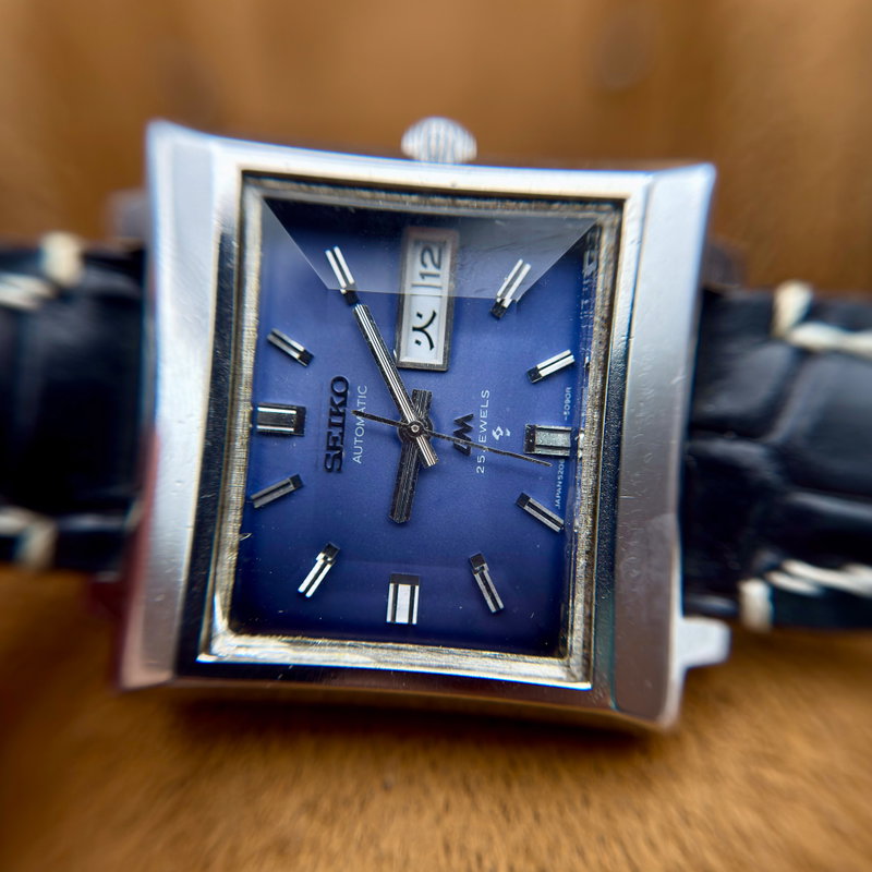Seiko Seiko - Seiko LM "Gradient Blue Sunburst" 反光 (Hankō) – Reflected Light - No Reserve Price - 5606-5080 - Men - 1972 vintage watch - image 13