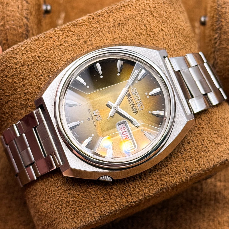 Seiko Seiko - 5Actus SS "Gradient Golden Sunburst" 柔金 (Jūkin) – Gentle Gold - No reserve price - 6106-7700 - Men - 1974 vintage watch - image 17