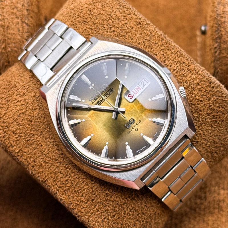 Seiko Seiko - 5Actus SS "Gradient Golden Sunburst" 柔金 (Jūkin) – Gentle Gold - No reserve price - 6106-7700 - Men - 1974 vintage watch - image 18