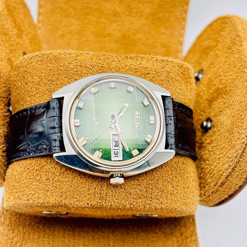 Seiko Seiko - Lord Matic "Gradient Green Sunburst" 輝流 (Kiryu) – Flowing Radiance - No Reserve Price - 5606-7231 - Men - 1973 vintage watch - image 3