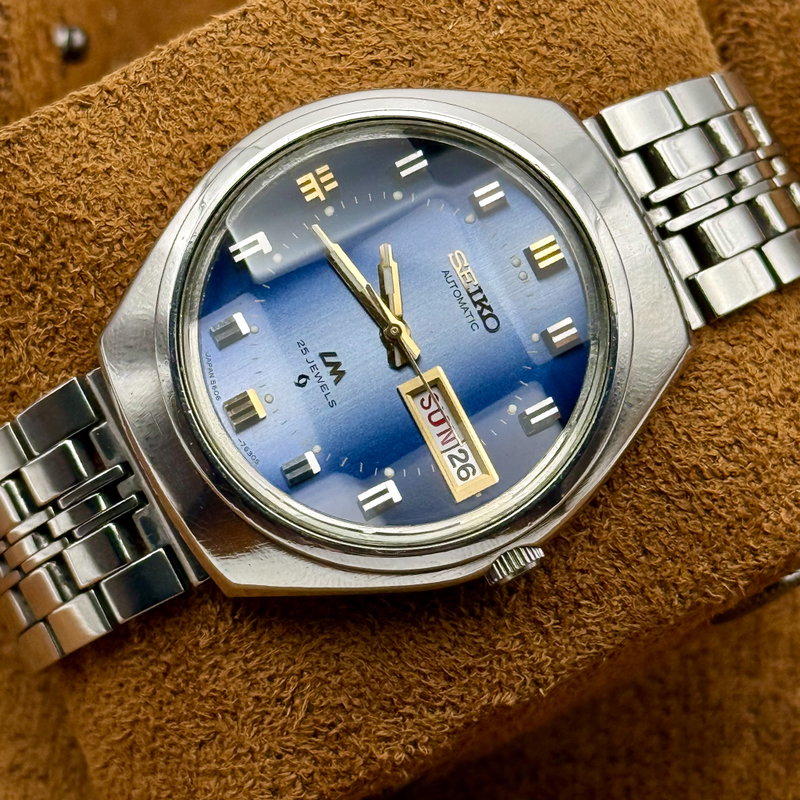 Seiko Seiko - LM "Gradient Blue Sunburst" 青嵐 (Ao Arashi) – Blue Storm - No Reserve Price - 5606-7191 - Men - 1973 vintage watch - image 15