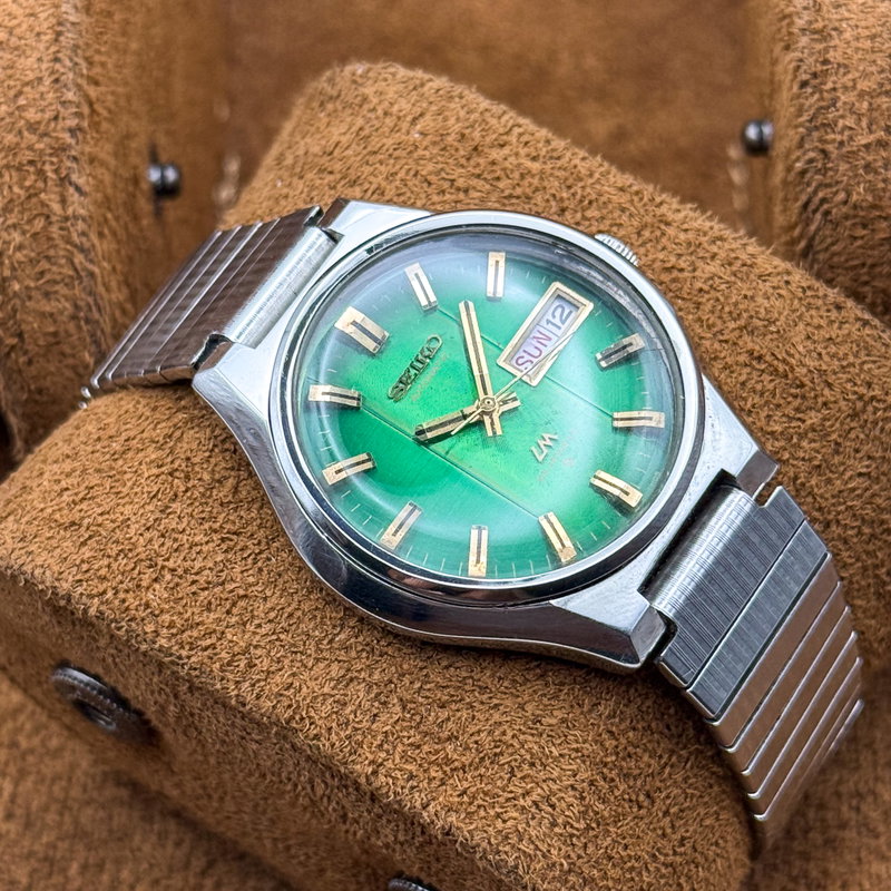 Seiko Seiko - Lord Matic "Vivid Emerald Sunburst" 光映 (Kōei) – Reflected Light - No reserve price - 5606-7351 - Men - 1974 vintage watch - image 8
