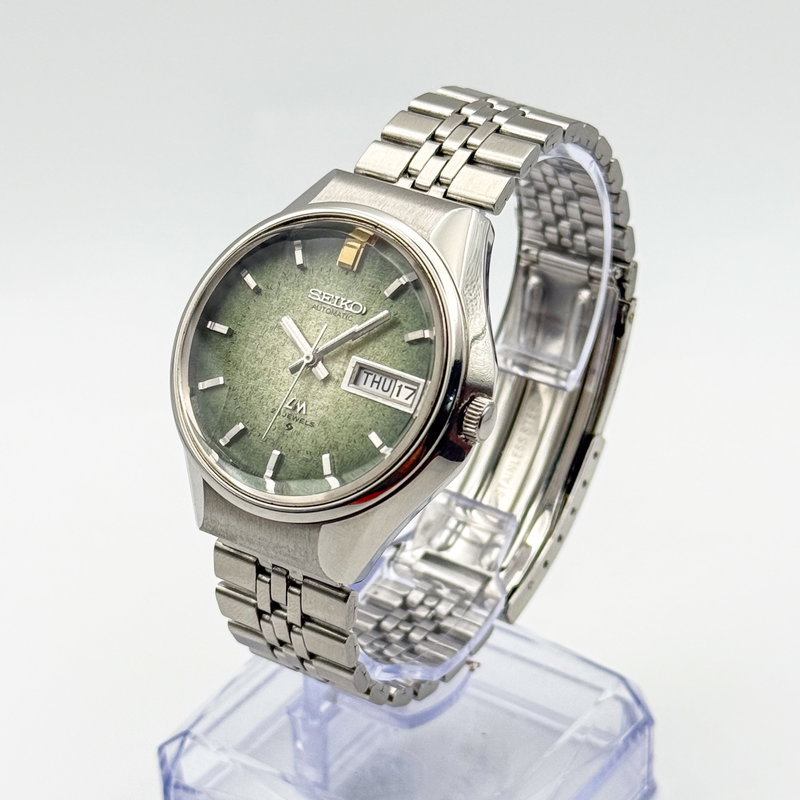 Seiko Seiko - LM "Gradient Green Sunburst" 樹影 (Juei) – Shadow of the Tree - No reserve price - 5606-7290 - Men - 1973 vintage watch - image 8