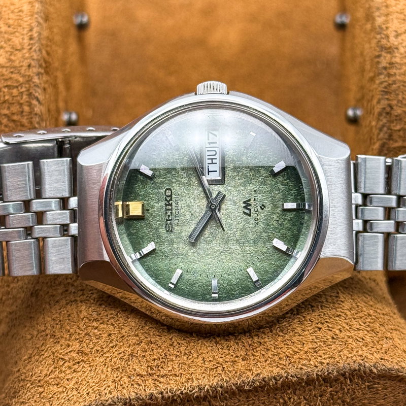 Seiko Seiko - LM "Gradient Green Sunburst" 樹影 (Juei) – Shadow of the Tree - No reserve price - 5606-7290 - Men - 1973 vintage watch - image 28