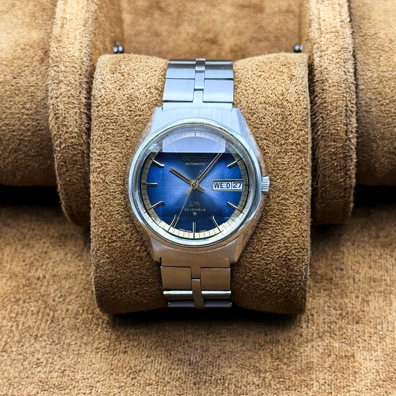 Seiko Seiko - LM "Gradient Vivid Blue Sunburst" [Near-Mint] 輝軸 – Kijiku – Axis of Light - No reserve price - 5606-7230 - Men - 1973 vintage watch - image 10