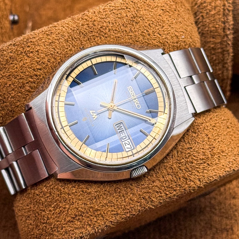 Seiko Seiko - LM "Gradient Vivid Blue Sunburst" [Near-Mint] 輝軸 – Kijiku – Axis of Light - No reserve price - 5606-7230 - Men - 1973 vintage watch - image 1