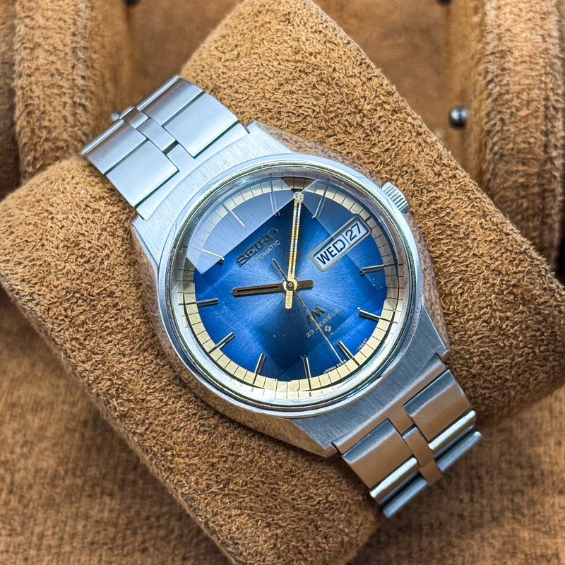 Seiko Seiko - LM "Gradient Vivid Blue Sunburst" [Near-Mint] 輝軸 – Kijiku – Axis of Light - No reserve price - 5606-7230 - Men - 1973 vintage watch - image 16