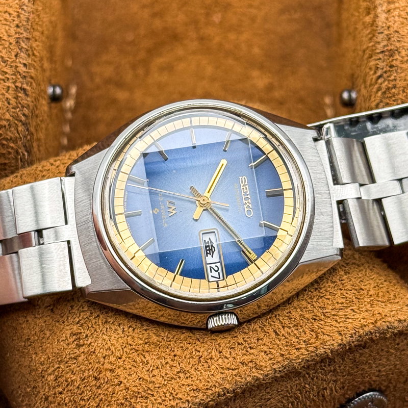Seiko Seiko - LM "Gradient Vivid Blue Sunburst" [Near-Mint] 輝軸 – Kijiku – Axis of Light - No reserve price - 5606-7230 - Men - 1973 vintage watch - image 22
