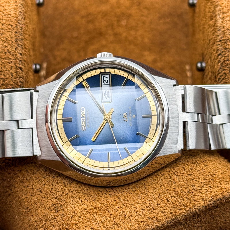 Seiko Seiko - LM "Gradient Vivid Blue Sunburst" [Near-Mint] 輝軸 – Kijiku – Axis of Light - No reserve price - 5606-7230 - Men - 1973 vintage watch - image 23