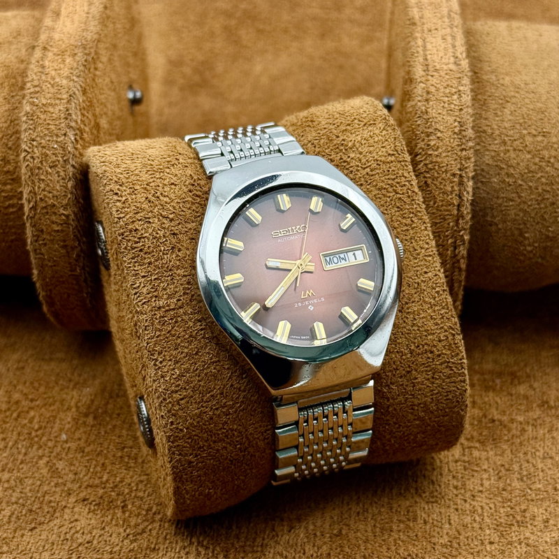 Seiko Seiko - LM "Gradient Brown Sunburst" 暖環 (Dankan) – Warm Halo - Ingen mindstepris - 5606-7360 - Men - 1974 vintage watch - image 9