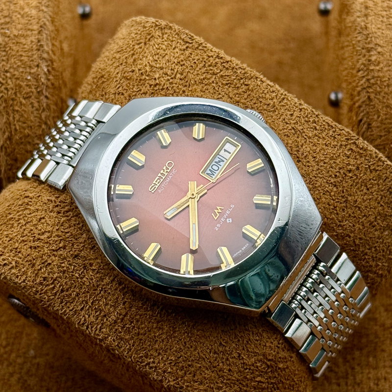 Seiko Seiko - LM "Gradient Brown Sunburst" 暖環 (Dankan) – Warm Halo - Ingen mindstepris - 5606-7360 - Men - 1974 vintage watch - image 3