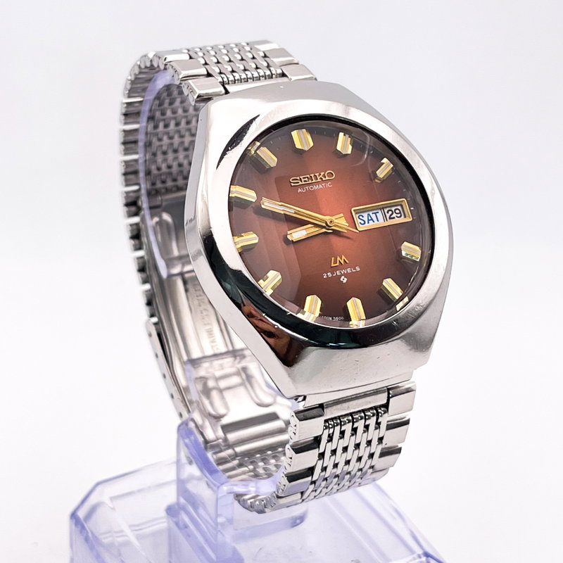 Seiko Seiko - LM "Gradient Brown Sunburst" 暖環 (Dankan) – Warm Halo - Ingen mindstepris - 5606-7360 - Men - 1974 vintage watch - image 20