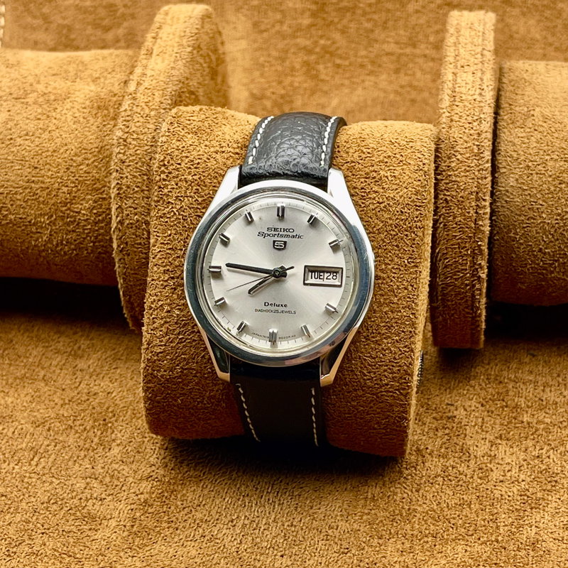 Seiko Seiko - Sportsmatic 5 Deluxe 月潮 (Tsuki Shio) – Moon Tide - Ingen mindstepris - 7619-9010 - Men - 1967 vintage watch - image 8