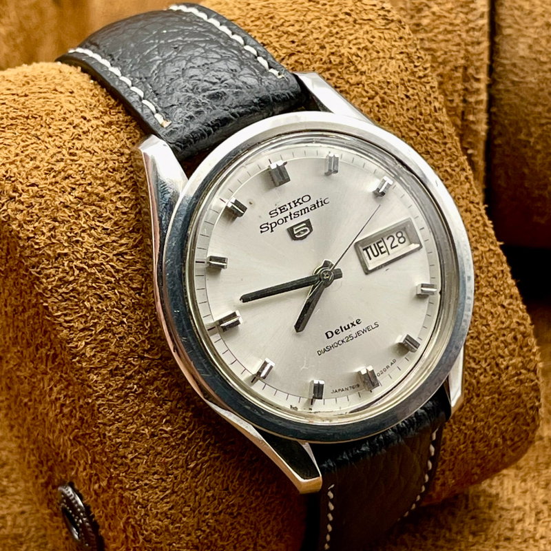 Seiko Seiko - Sportsmatic 5 Deluxe 月潮 (Tsuki Shio) – Moon Tide - Ingen mindstepris - 7619-9010 - Men - 1967 vintage watch - image 12