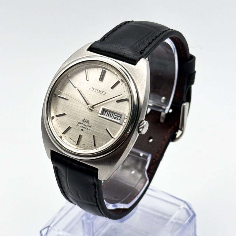 Seiko Seiko - Lord Matic "Linen-dial" 銀輝 (Ginki) – Silver Radiance - No Reserve Price - 5606-7140 - Men - 1971 vintage watch - image 3