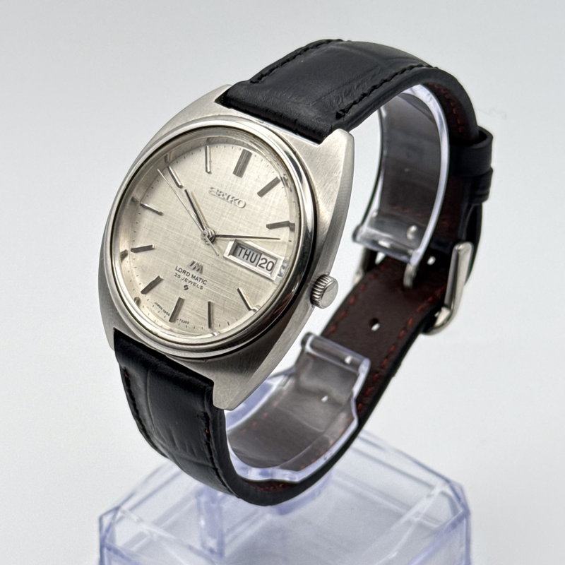 Seiko Seiko - Lord Matic "Linen-dial" 銀輝 (Ginki) – Silver Radiance - No Reserve Price - 5606-7140 - Men - 1971 vintage watch - image 4