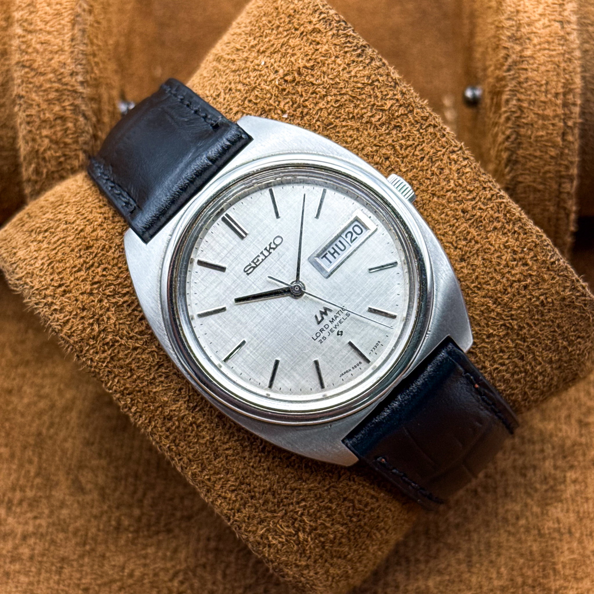 Seiko - Lord Matic "Linen-dial" 銀輝 (Ginki) – Silver Radiance - No Reserve Price - 5606-7140 - Men - 1971