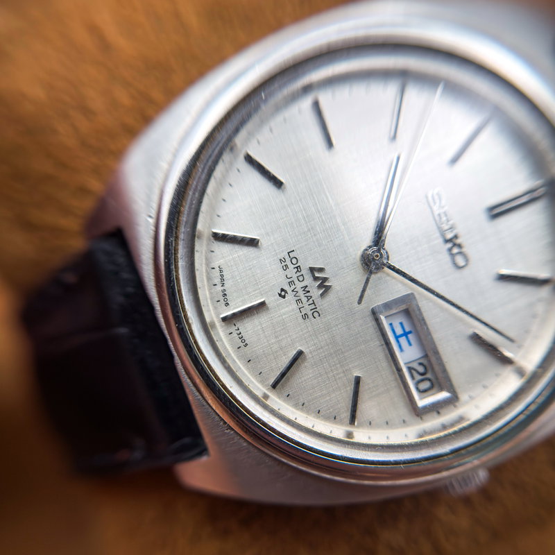 Seiko Seiko - Lord Matic "Linen-dial" 銀輝 (Ginki) – Silver Radiance - No Reserve Price - 5606-7140 - Men - 1971 vintage watch - image 14