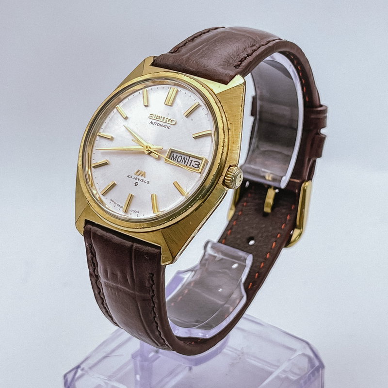 Seiko Seiko - Lord Matic 金光 (Kinkō) – Golden Light - No Reserve Price - 5606-7000 - Men - 1977 vintage watch - image 2