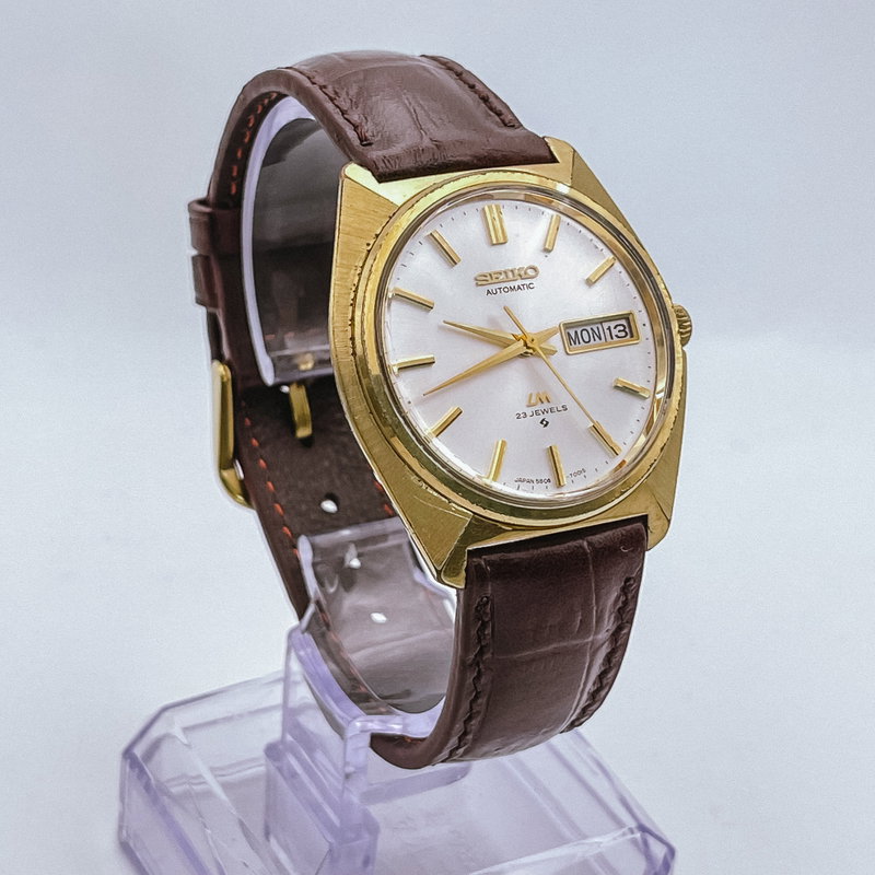 Seiko Seiko - Lord Matic 金光 (Kinkō) – Golden Light - No Reserve Price - 5606-7000 - Men - 1977 vintage watch - image 3
