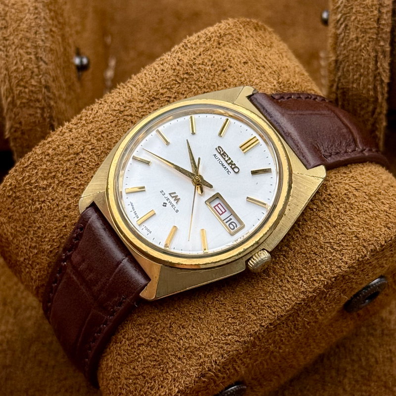 Seiko Seiko - Lord Matic 金光 (Kinkō) – Golden Light - No Reserve Price - 5606-7000 - Men - 1977 vintage watch - image 14