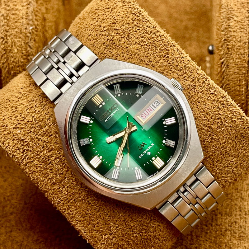 Seiko Seiko - LM "Gradient Emerald Sunburst" - No Reserve Price - 5606-8060 - Men - 1974 vintage watch - image 6