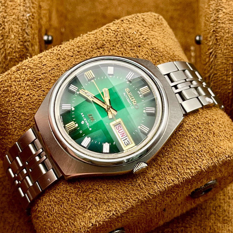 Seiko Seiko - LM "Gradient Emerald Sunburst" - No Reserve Price - 5606-8060 - Men - 1974 vintage watch - image 8