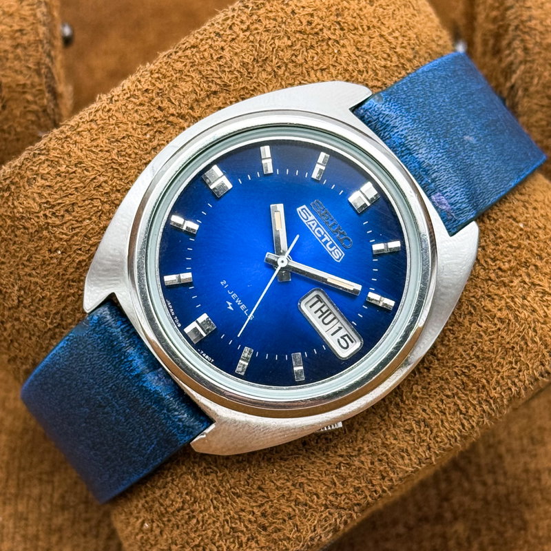 Seiko Seiko - Actus "Vivid Blue Sunburst" 風幻 (Fūgen) – Wind Phantom - No Reserve Price - 7019-7350 - Men - 1974 vintage watch - image 6