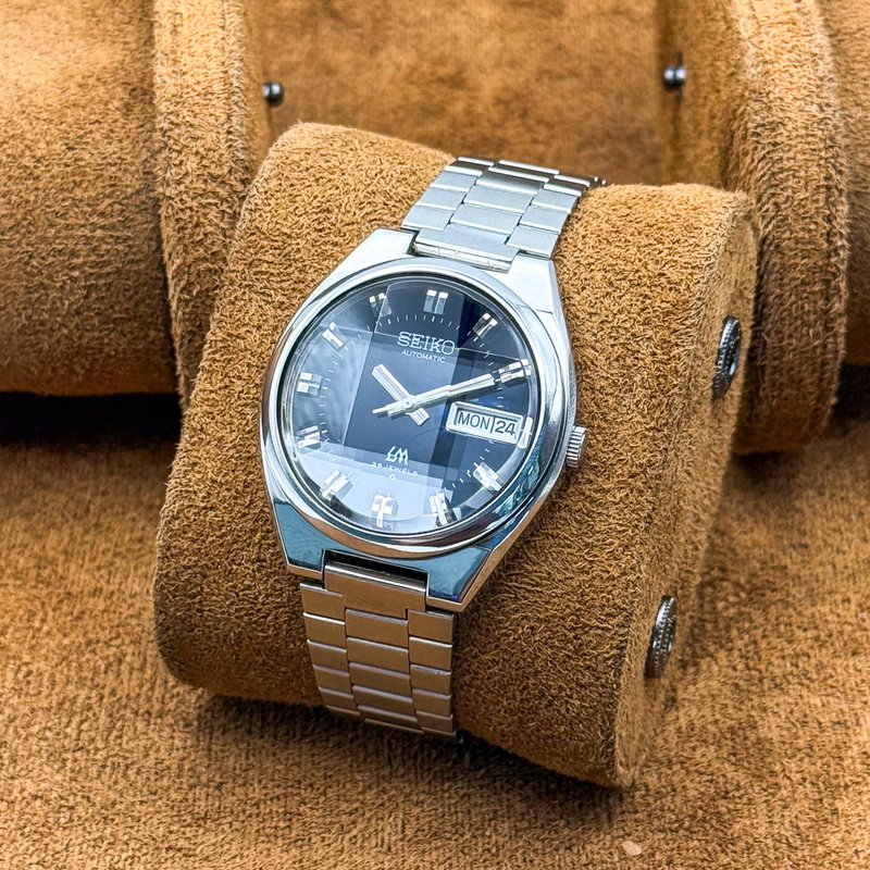 Seiko Seiko - LM "Deep Blue Sunburst" [Near-Mint]  光焦 – Kōshō – Focused Light - No reserve price - 5606-8130 - Men - 1975 vintage watch - image 14
