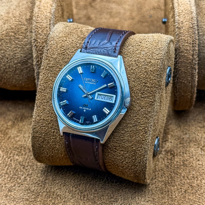 Seiko Seiko - Lord Matic "Sunburst Blue" 余光 (Yokō) – Lingering Light - No reserve price - 5606-7260 - Men - 1972 vintage watch - image 10
