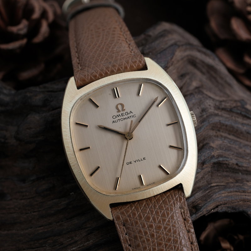 Omega Omega - De Ville Automatic Champagne Dial Cushion Case - No reserve price - MD 161.768 / MD 162.767 - Men - 1973 vintage watch - image 8
