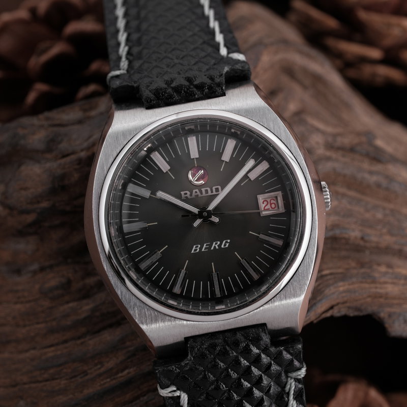 Rado Rado - Berg Automatic Date Grey Sunburst Dial 'Serviced' - No reserve price - G1031005 - Men - 1970-1979 vintage watch - image 8
